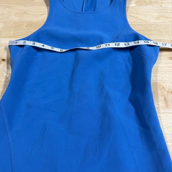 Elizabeth and James NWT Hattie Asymmetrical Side Ruffle Dress Lapis Blue Size 10 - Picture 7 of 12